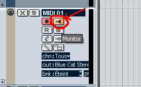Step 09 - Setup MIDI track monitor on Step 09 - Setup MIDI track monitor on